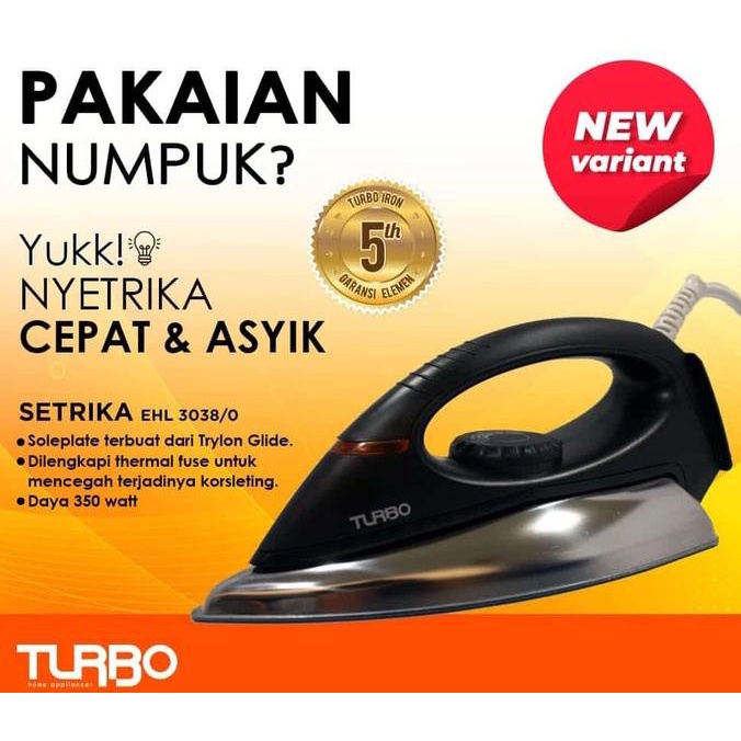 Setrika TURBO EHL3038 Dry Iron EHL 3038