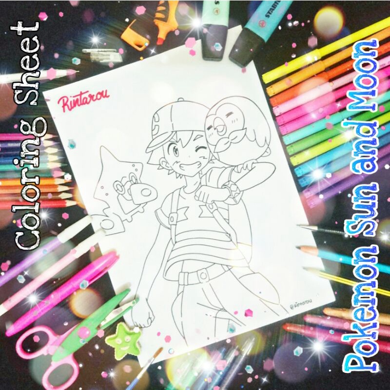 

Coloring Sheet Anime Pokemon Sun And Moon