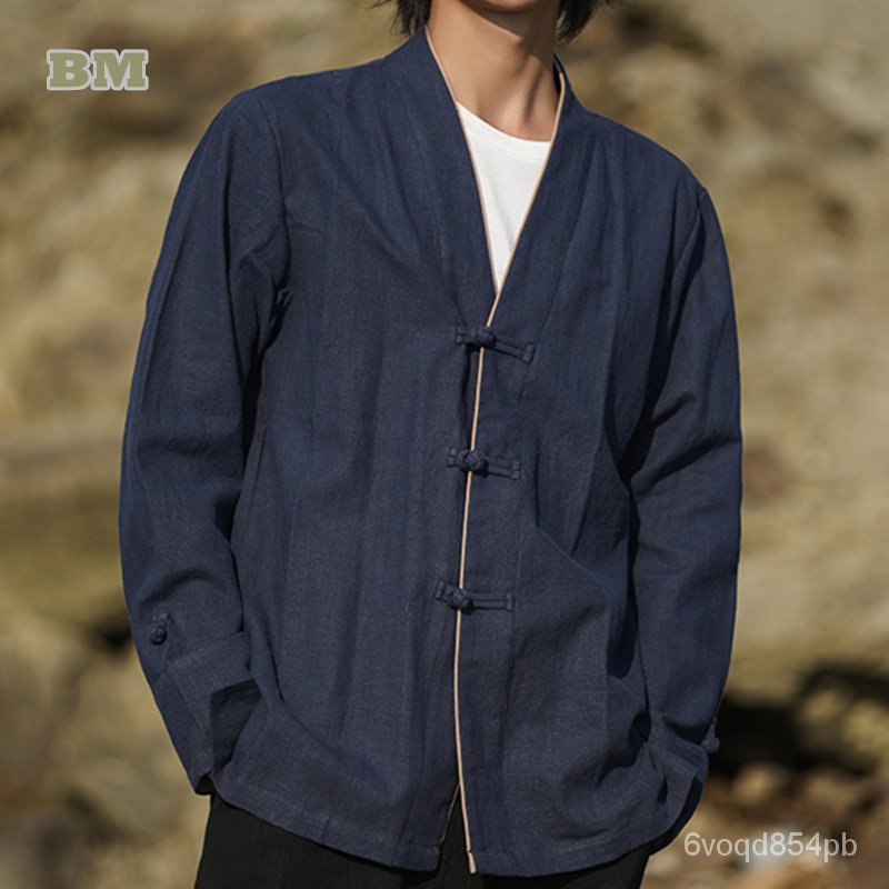 Chinese Traditional Dress Loose Plus Size Hanfu Cotton Linen Tai Chi Clothing Spring Autumn Kung Fu