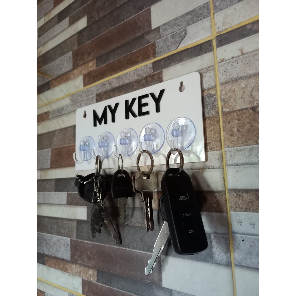 Akrilik Projects Tempat Gantungan Kunci Keychain Organizer Rumah Perlengkapan Dekorasi Hiasan Dinding Wall Decor Rak...