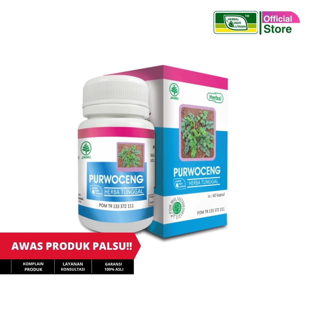 Original HIU Kapsul Purwoceng 60 kapsul  Herbal Keperkasaan Pria