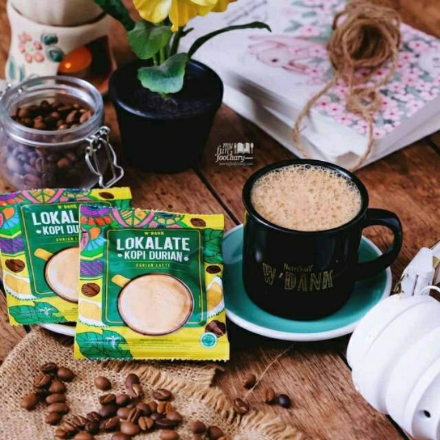 Jual Kopi lokalate durian gula aren kopi bubuk instan kekinian sachet w