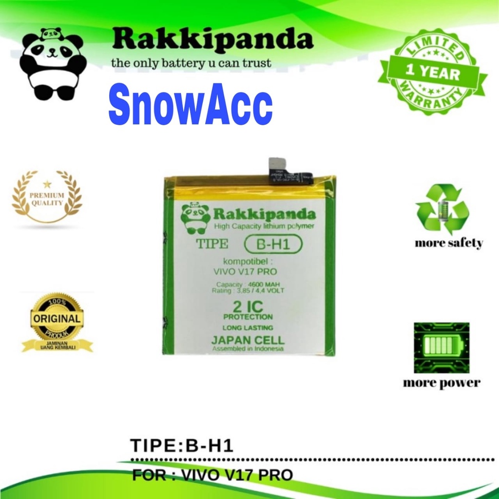 Rakkipanda Baterai Vivo V17 Pro Baterai B-H1 Vivo V 17 Pro