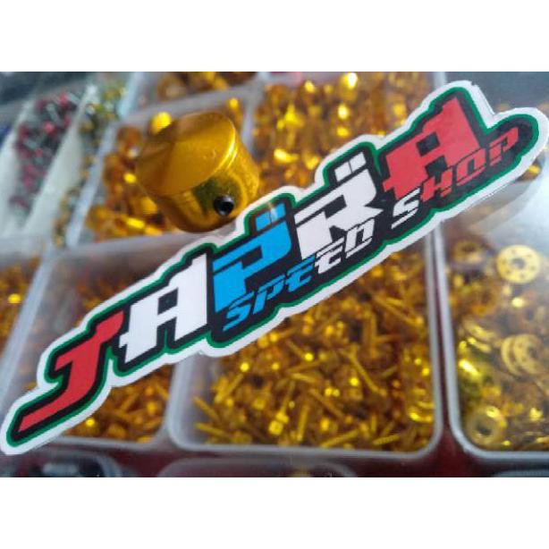 aksesoris tutup baut monel ukuran baut 17 variasi cnc motor mio beat vario nmax vixion ninja variasi