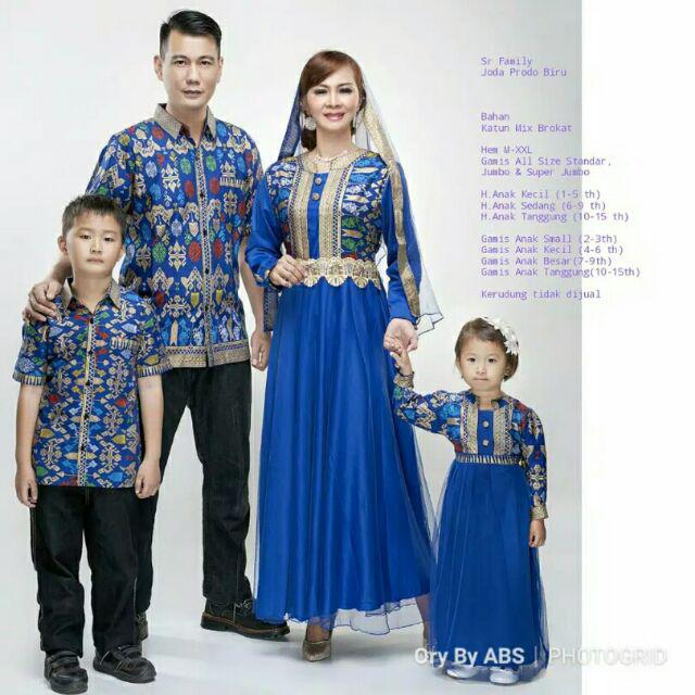 Vania Batik Couple Family Joda Gamis Prodo Hitam / Couple Keluarga / Batik Solo Murah / Batik Murah