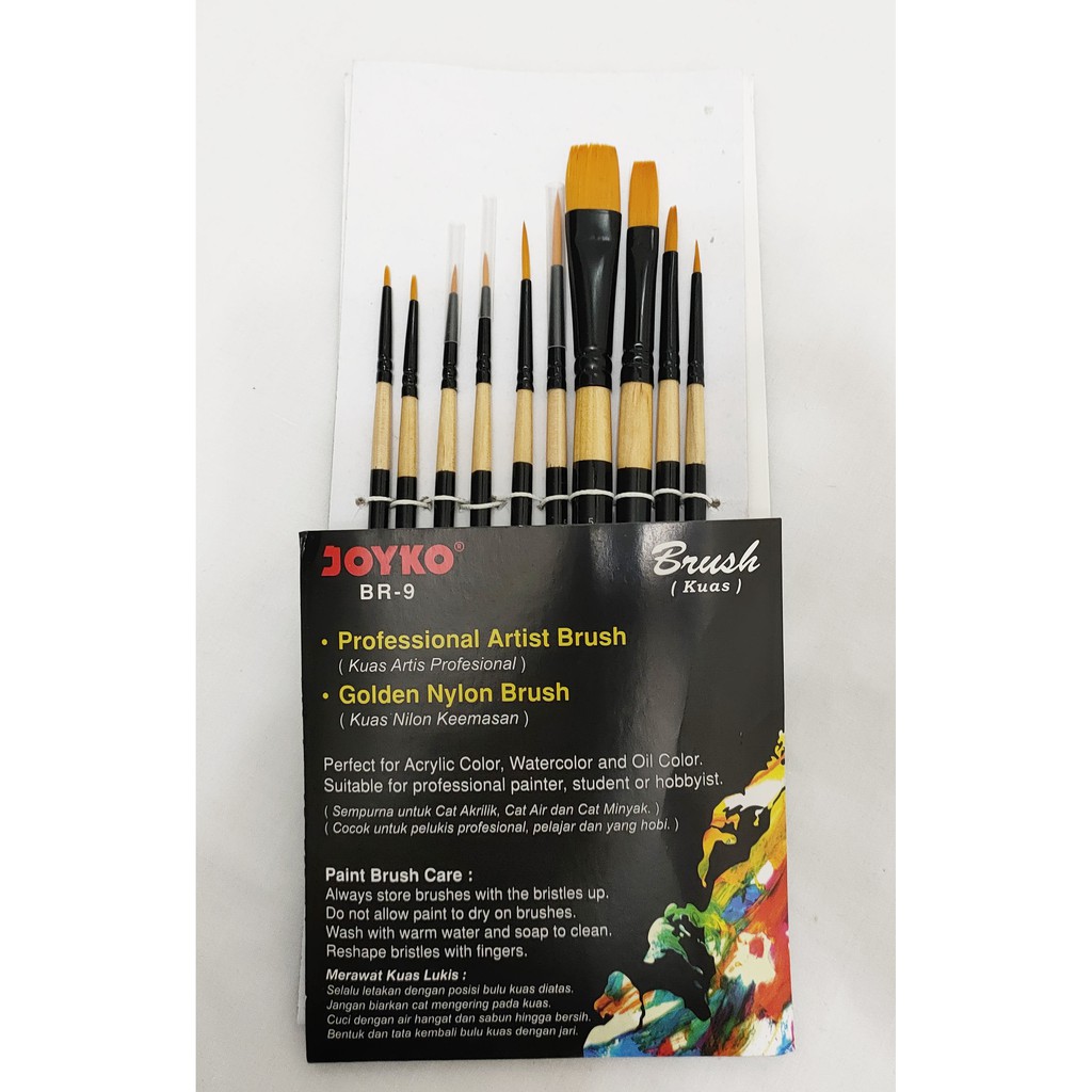 

KUAS LUKIS JOYKO BR - 9 GOLDEN NYLON BRUSH