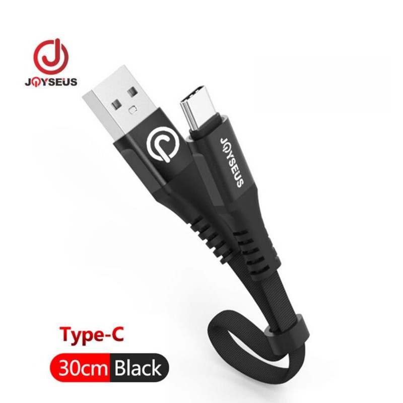 Joyseus Kabel Data Charger Micro USB - Type C - Lightning Panjang 30cm