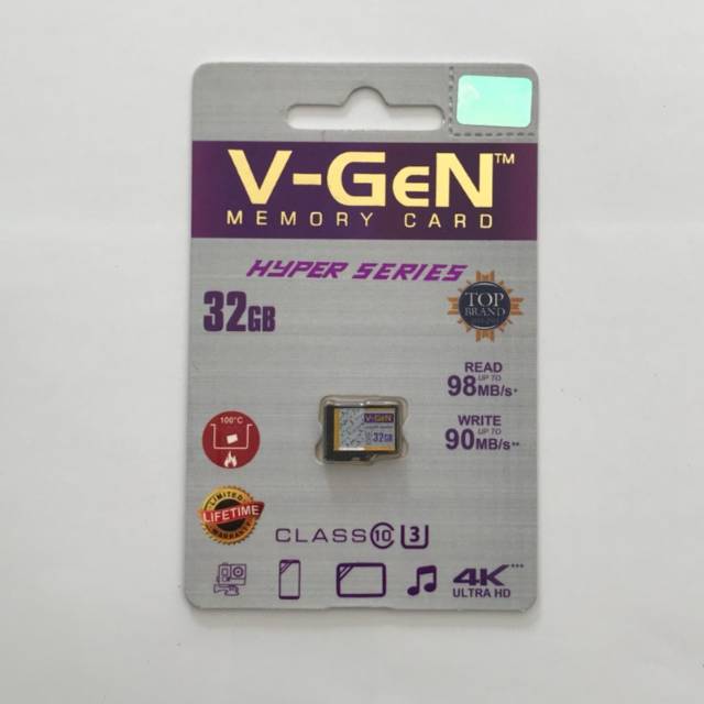 Micro SD 32GB Class 10 V-GeN Hyper Series Memory Card 32 GB Vgen