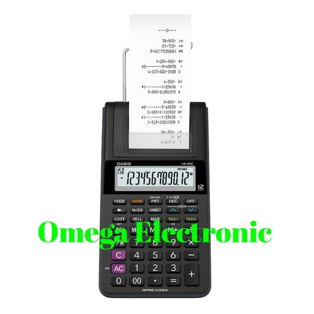 Casio HR 8 RC - Printing Calculator Kertas Struk Kalkulator Kertas HR-8RC Kalkulator Kasir