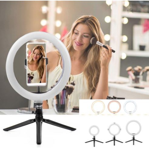 TERMURAH LED Ring 20 cm 26 cm 30 cm Plus Tripod Meja Untuk Makeup Vlogger Tiktok