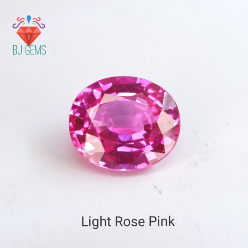 Batu Ruby King Merah siam Versi super  Light Pink Corundum 13 - 16 mm 9 Mohs