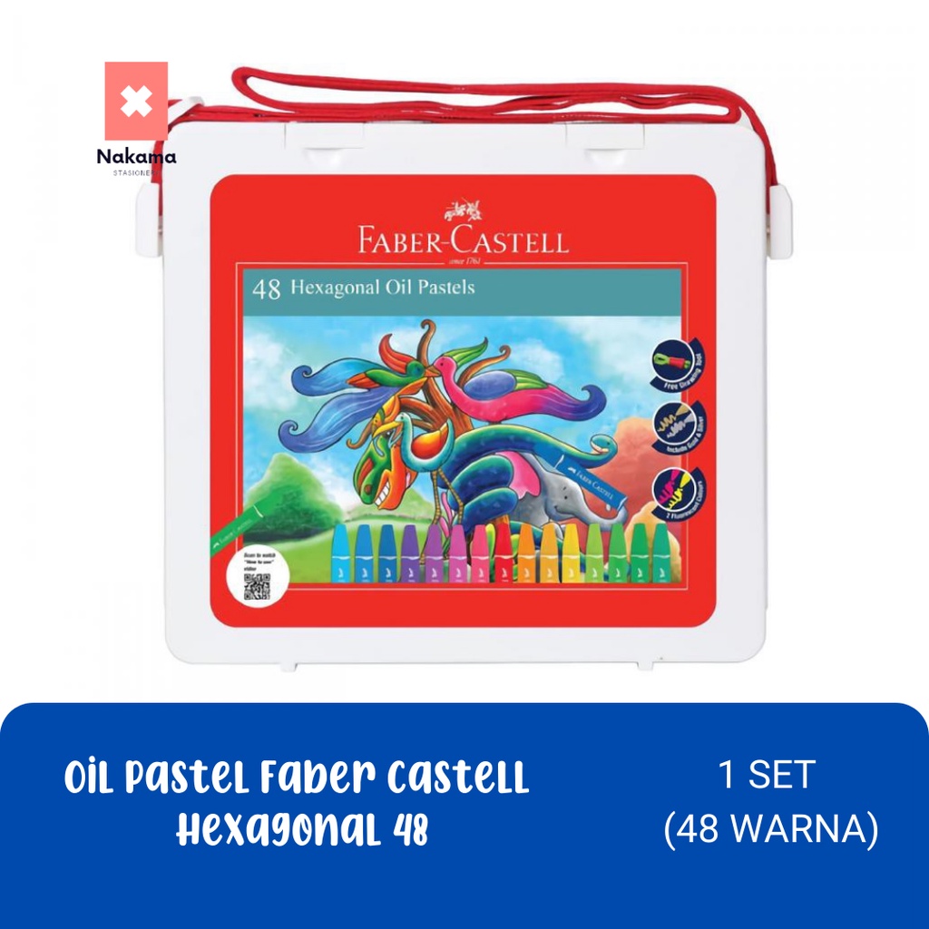 

Crayon Faber Castell Hexagonal 48 Warna Krayon Oil Pastel Hexa