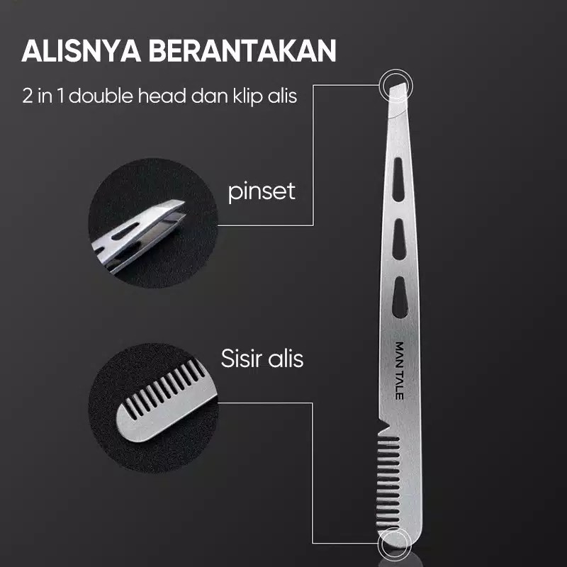 Set Pemangkas Alis Pria Merapikan Alis Eyebrow Trimming Suit