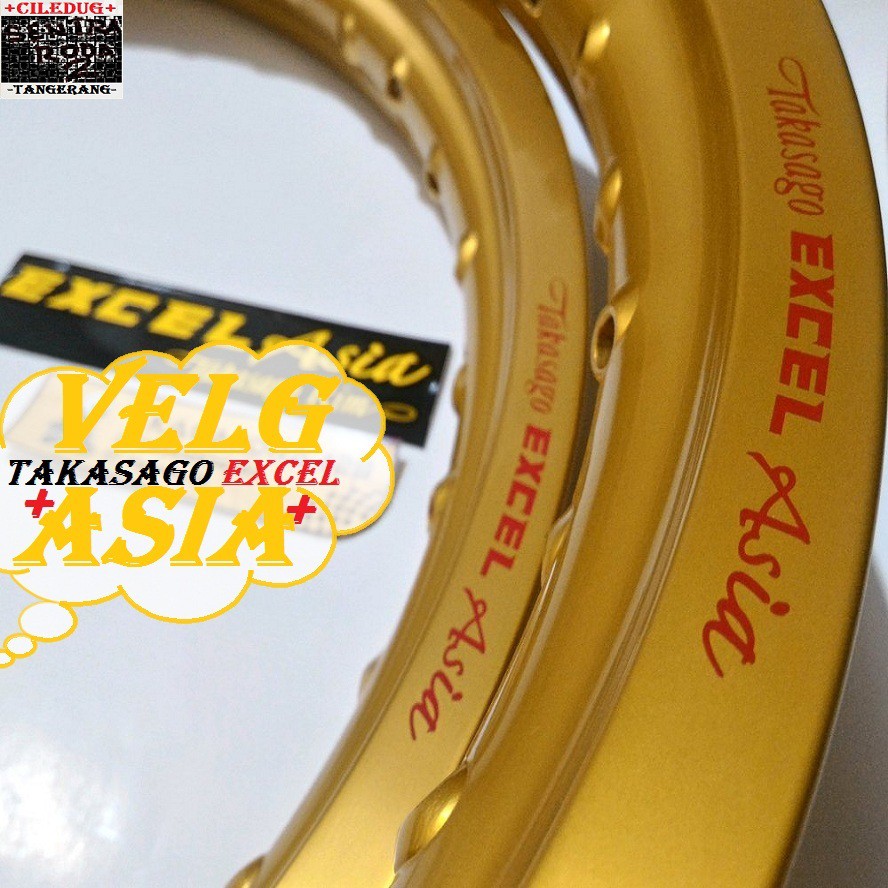 Velg Takasago Excel Asia Ukuran 160 / 185 / 215 Ring 18 Original Japan