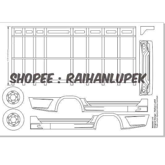 vak-44 Pola miniatur truk Mitsubishi Ragasa / Truk Oleng / Truk Cabe °•.¸¸.•°`