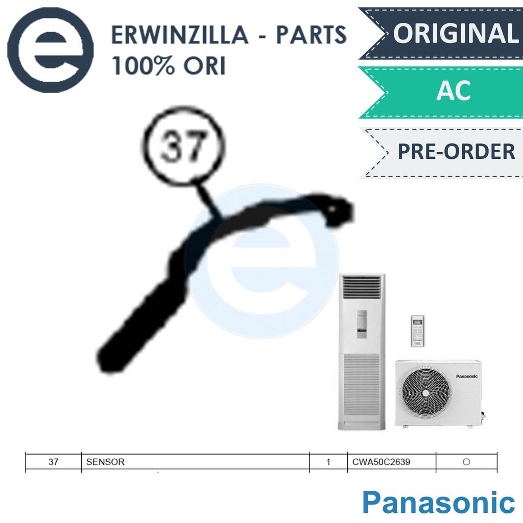 Termis / Thermistor / Sensor Suhu Indoor AC Standing Floor Panasonic