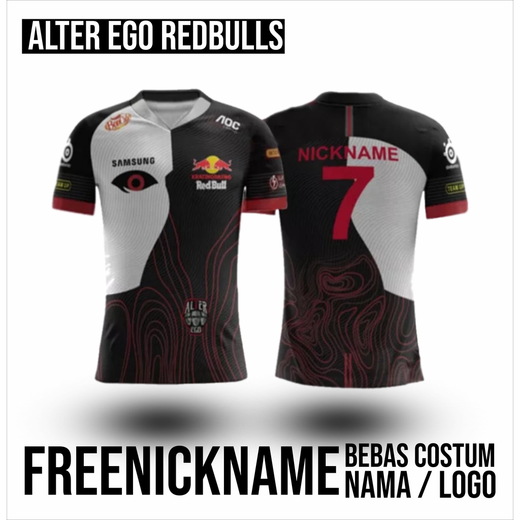 KAOS JERSEY ALTER EGO REDBULLS Free NickName