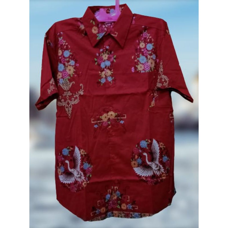 IMLEK SALE Atasan Batik Pria Katun Stretch Lokal