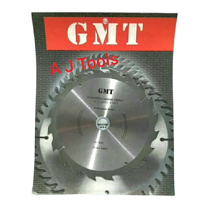 ORIGINAL Circular Blade Thin / Mata Gergaji GMT 8" Inch x 20T Tipis