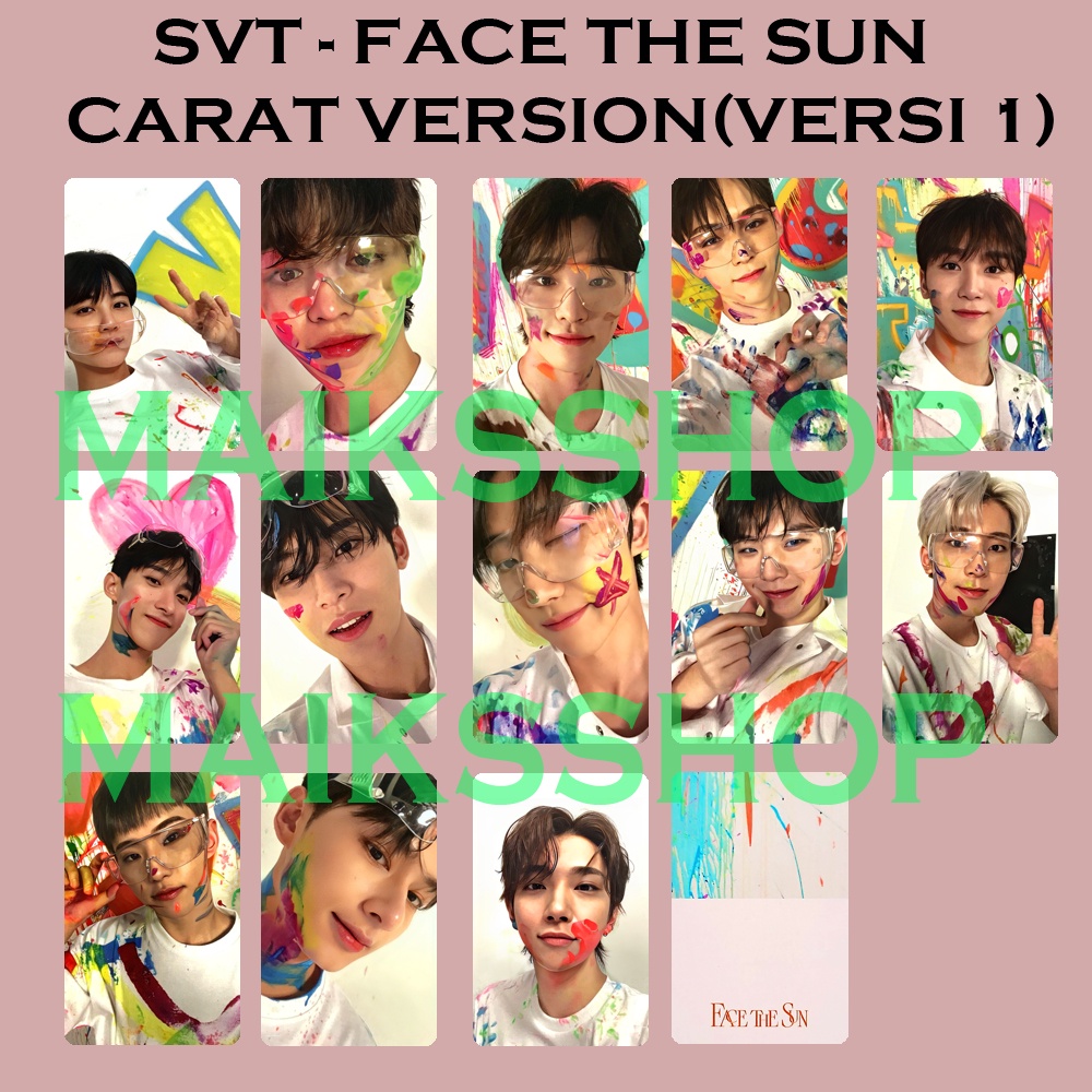 (BISA SATUAN) Seventeen Face The Sun Carat Version Photo card