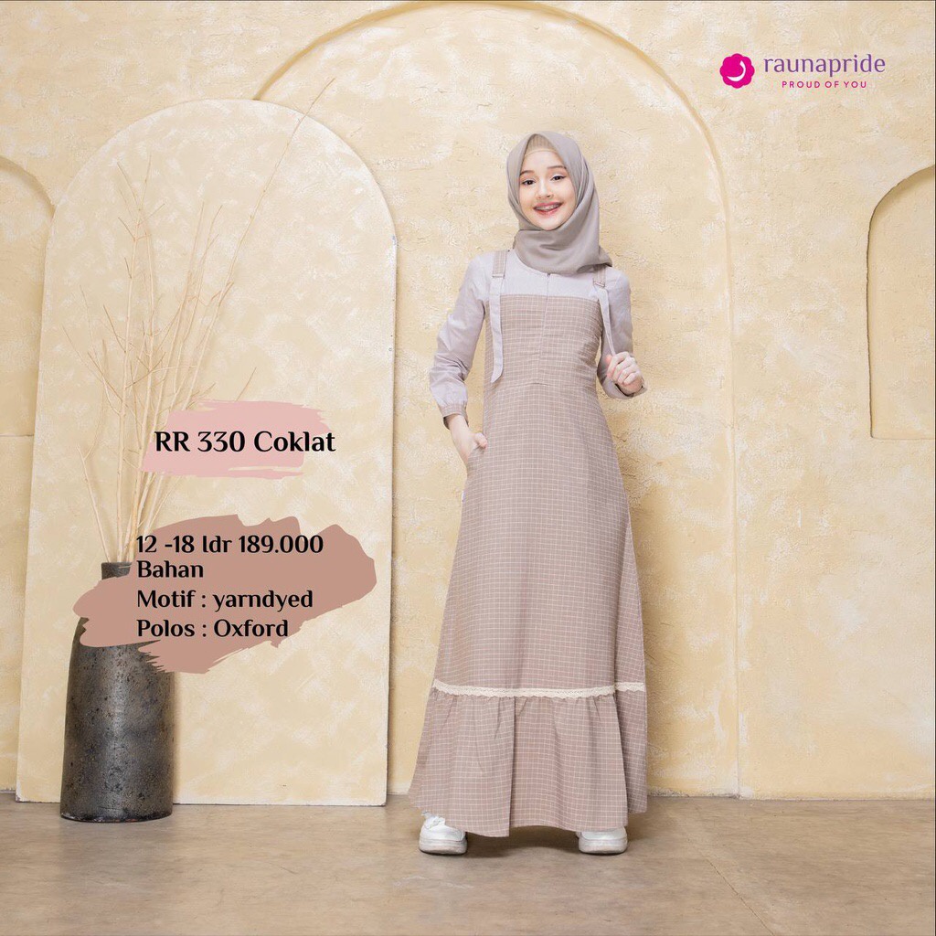Gamis remaja terbaru 2021 RR 330,331,332 by rauna