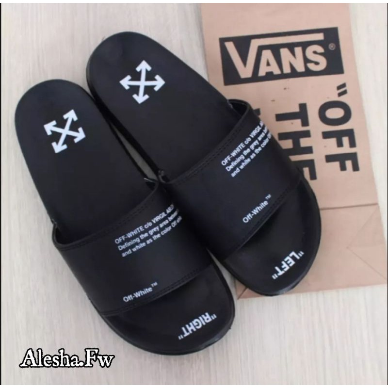 Sandal Slide  X Offwhite/ Sendal Slop Vans X Off White / Sandal Distro selop Terlaris