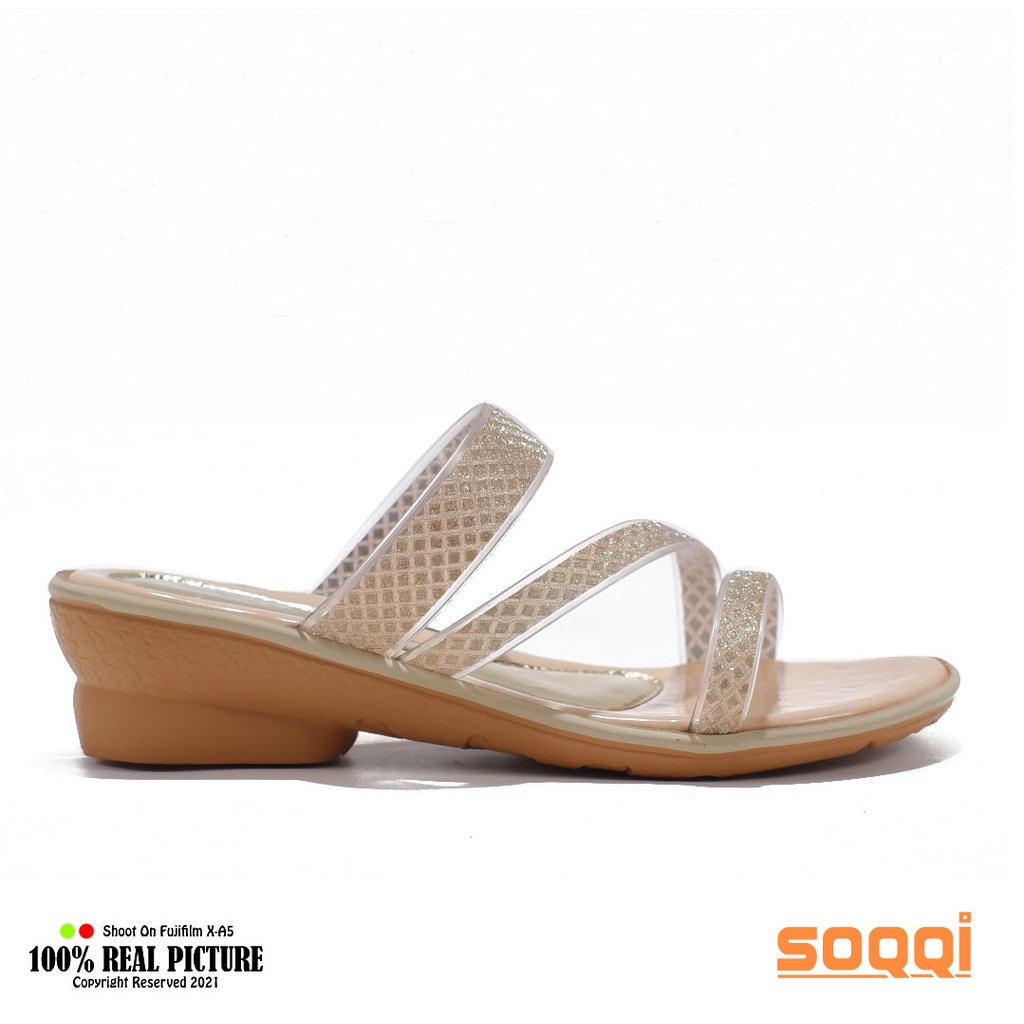 Sandal anak perempuan slop wedges original sendal selop hak rata anak-anak cewek umur 7-11 tahun model tinggi 3 cm pesta acara resmi casual remaja branded Morichi AT06 terbaru promo keren bisa cod 31-35