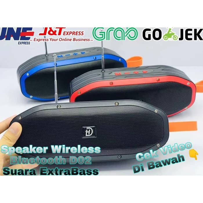 Speaker bluetooth D02 extra Bass ACC