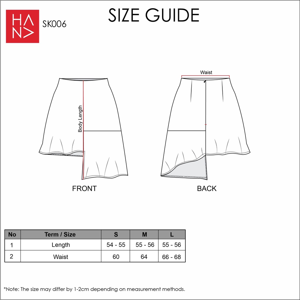 HanaFashion JKT - Long Short Mini Flare Skirt Rok Midi Wanita - SK006