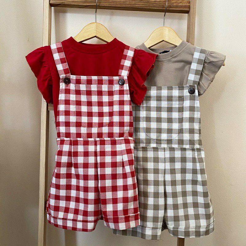 Mozqu Outwear Overall Anak Perempuan Motif Kotak