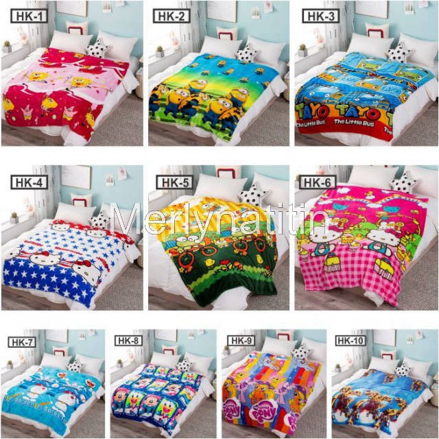 COD - Selimut Bulu Halus 150x200 Motif Cantik Terlaris Termurah Import Berkualitas - Loyal Bosque