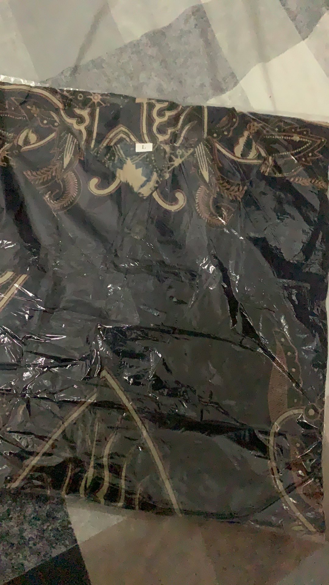 Batik Pria Lengan Panjang Batik Azmil Hrb026 Motif Keratonan Kode 002 Size M L Xl Xxl Reguler