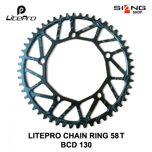 Chain ring Litepro 58T chainring for folding bike minivelo sepeda lipat fnhon dahon element pacific