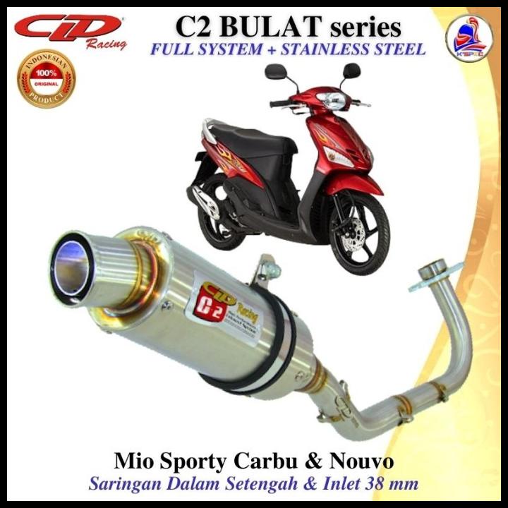Cld Racing C2 Bulat Seri Mio Sporty Carbu & Nouvo Knalpot Fullsystem
