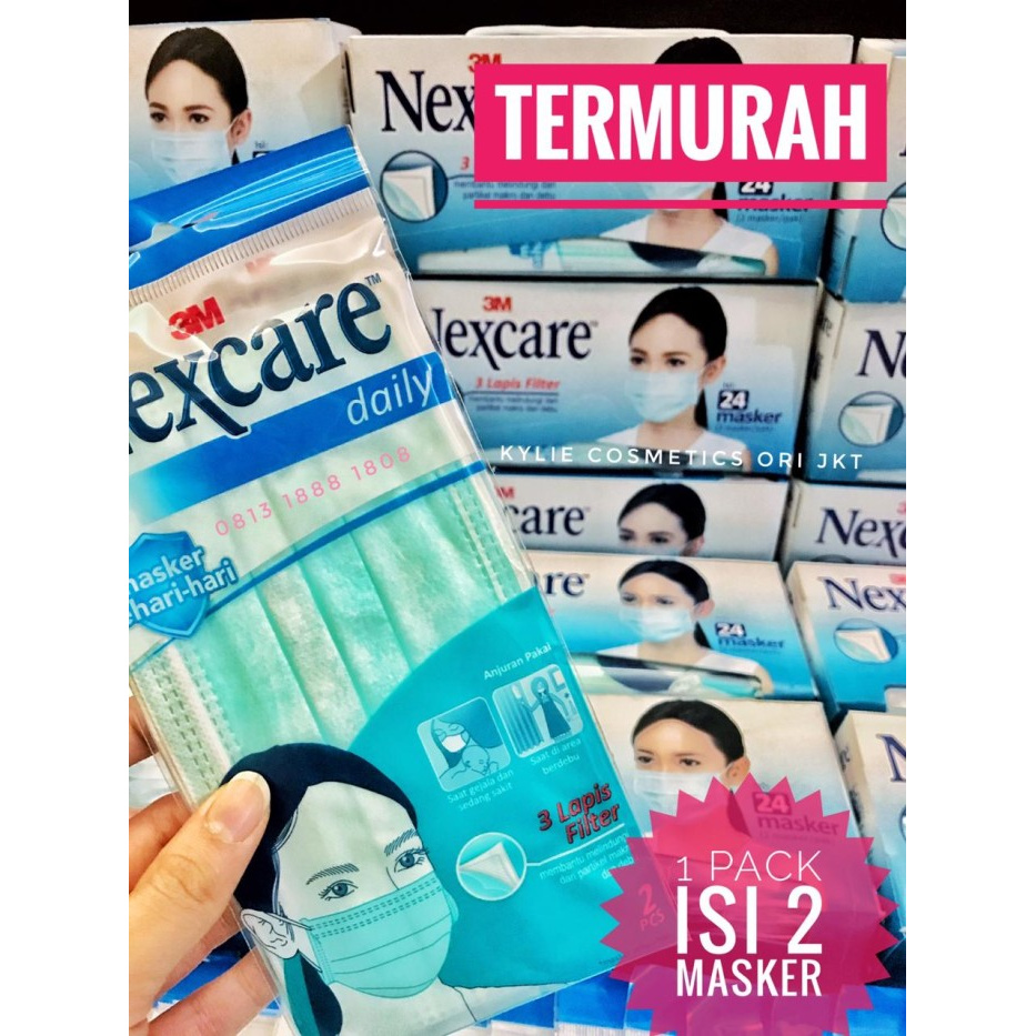 [READY STOCK TERMURAH] 1 PACK Masker 3ply Nexcare 3M Earloop Original - Earloop