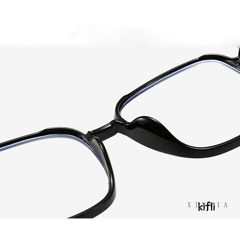 Anti Biru,Kacamata Korean,Design Square Besi,Frame Eyeglasses,Untuk Wanita/Pria