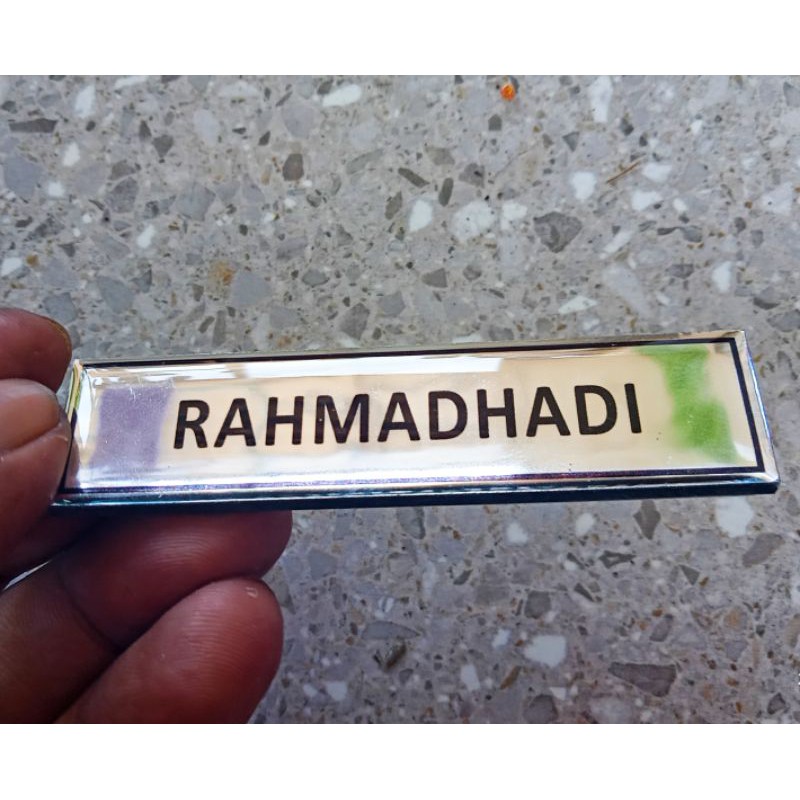 Name Tag Silver Mengkilat #Name Tag Indonesia #Papan Nama Dada Exclusive
