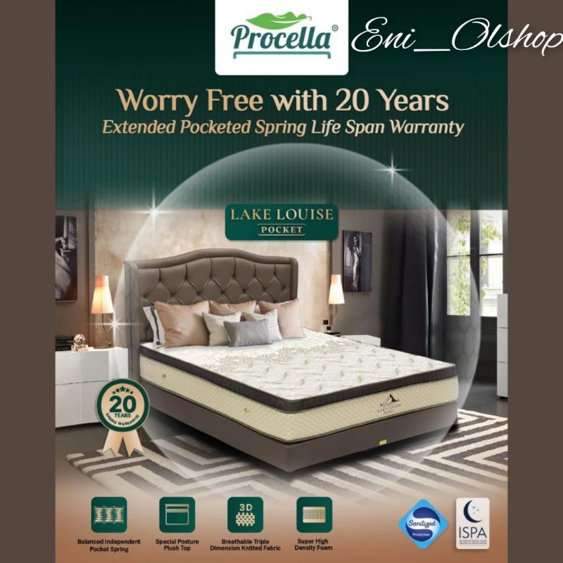 Jual Springbed Procella Lake Louise Pocket Tebal 32cm, Garansi 20 Tahun ...