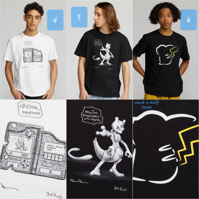 Kaos Pria Uniqlo UT Pokemon t-shirt cowok modis original