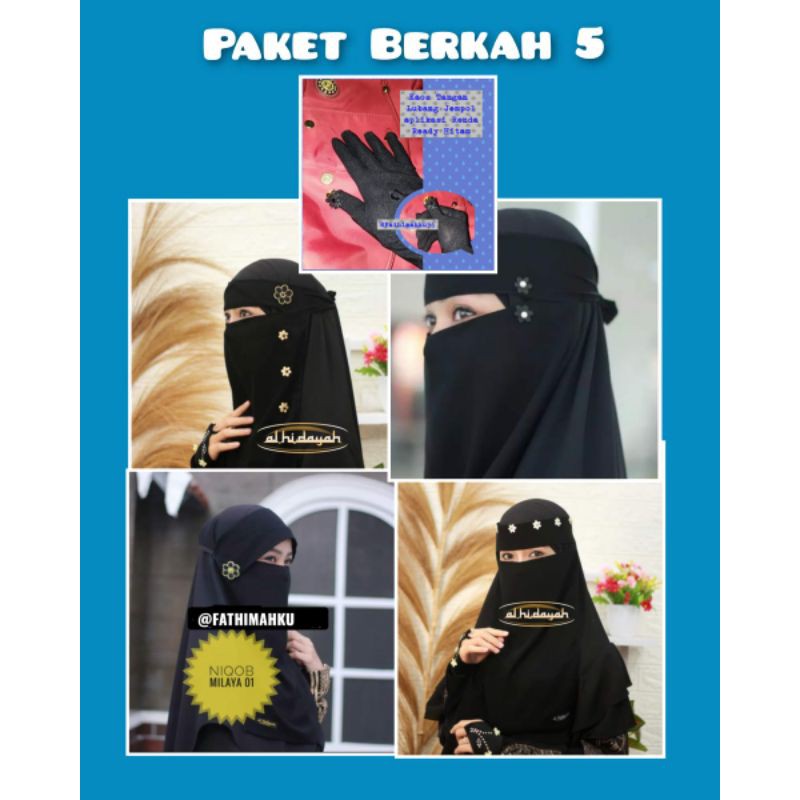 Promo Paket Niqab/Niqab Cadar Murah/Bandana Niqab Cantik