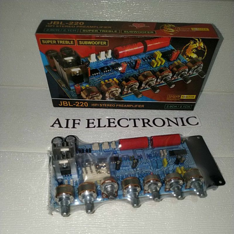 Kit HI-FI Stereo Tone control SUPER TREBLE+SUBWOOFER JBL-220