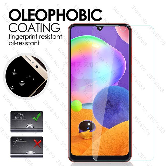 Tempered Glass Layar Clear + Antigores Tempered Glass Camera Back Lens Protector Samsung A31