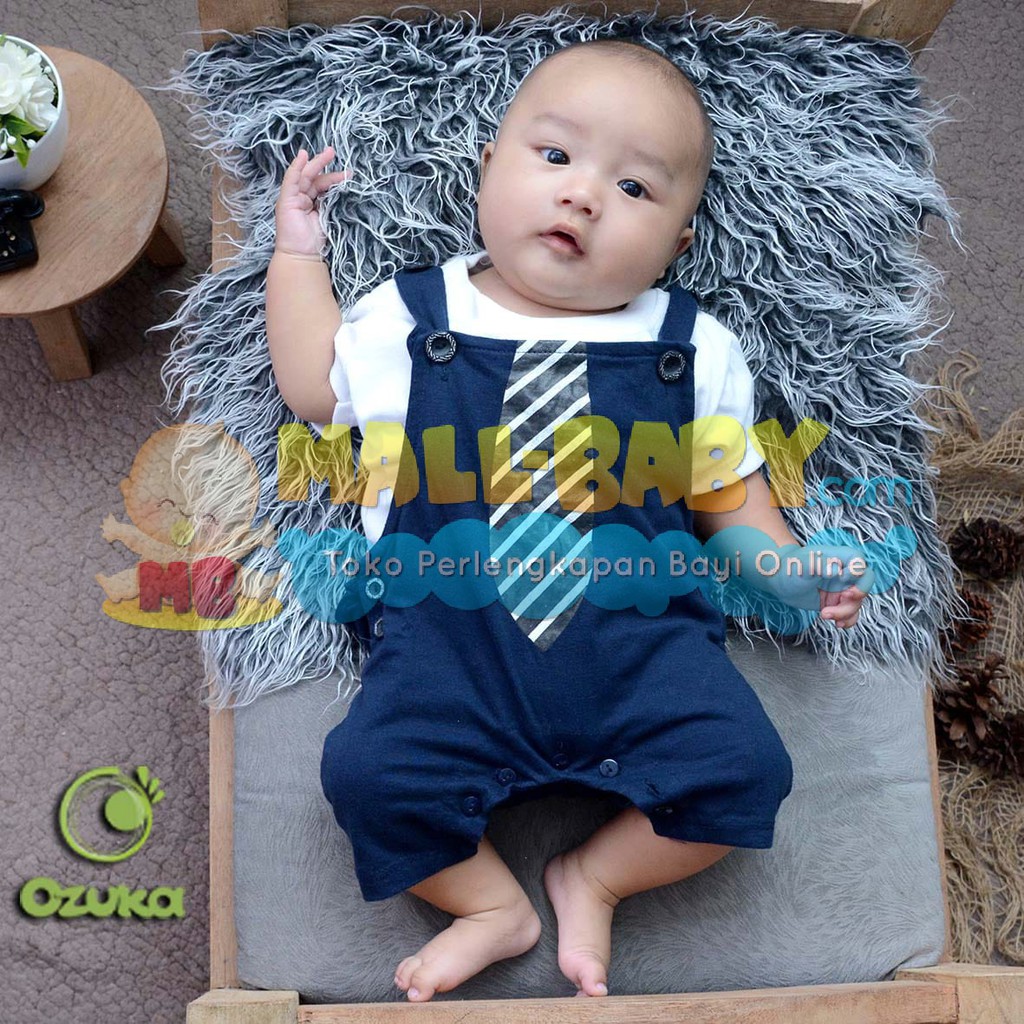 Baju Bayi Laki Laki 0 3 6 Bulan Baju Kodok Bayi Baru Lahir Newborn Lucu Dasi Jumper Ozuka