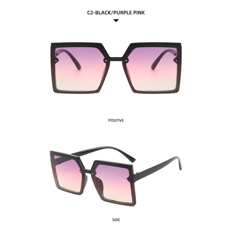 2021 fashion square Korean personality large frame ins sunglasses