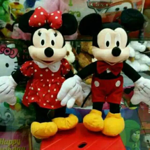 Boneka micky minnie mouse 50cm size:xL