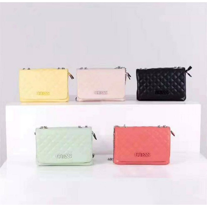 NEW ARRIVAL GUESS SHOULDER BAG ILANNA QUILTED TOTEBAG IMPORT