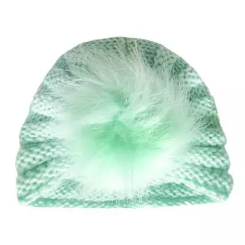 Topi kupluk bayi beanie hat / kupluk rajut pom pom