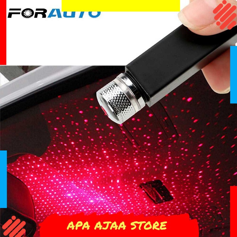 Termurah ! FORAUTO Lampu LED Proyektor Dekorasi Mobil USB Bintang - 19096