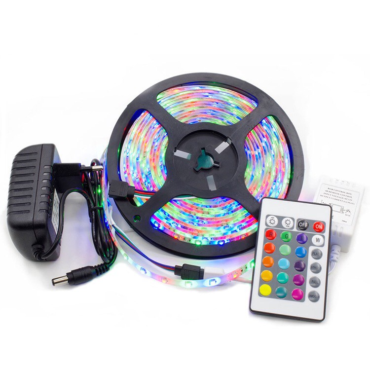  Lampu  Led  Strip 5M Remote  RGB Warna  Warni  Kelap Kelip 