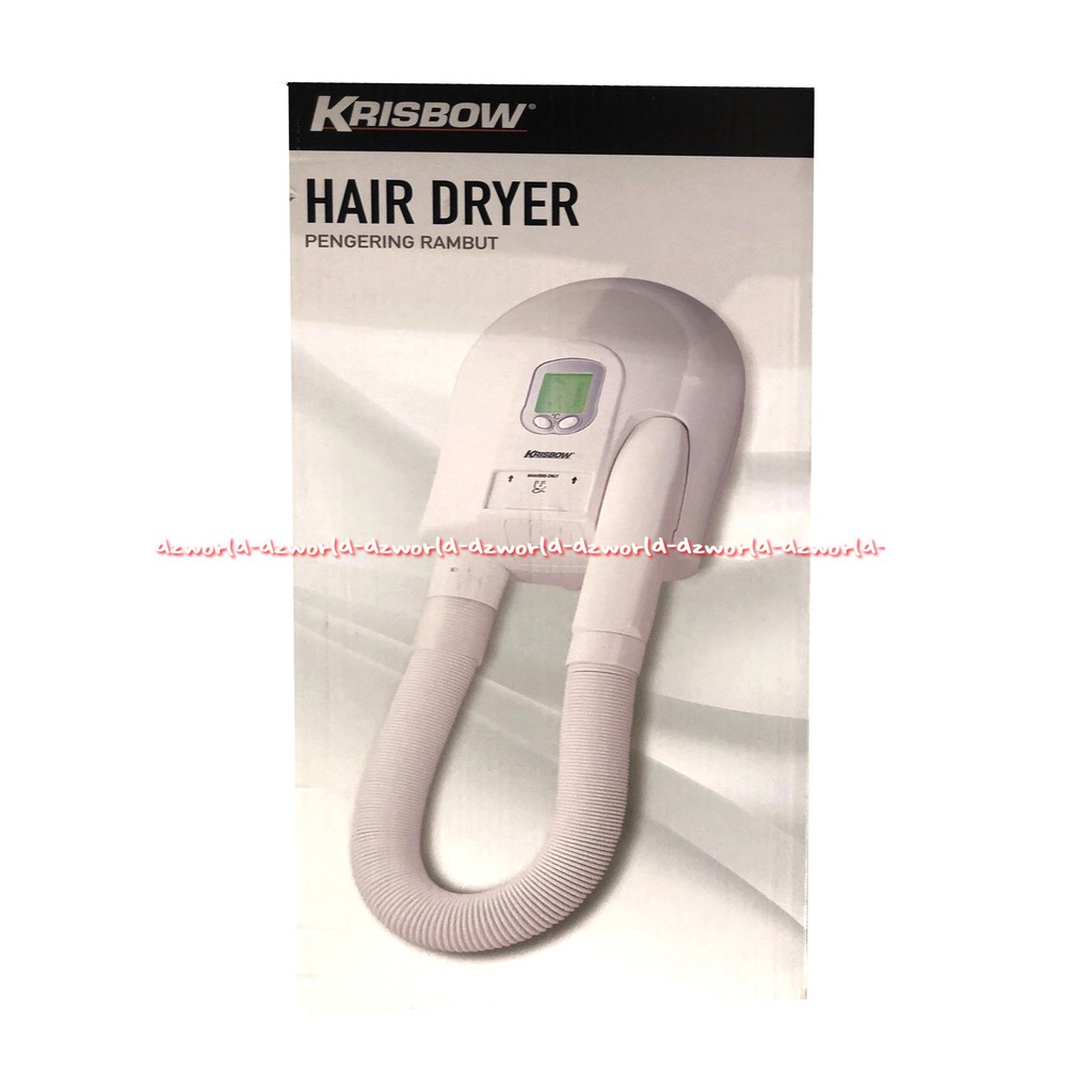 Krisbow Wall Hair Dryer Digital Pengering Rambut Menempel Pada Dinding Kris Hairdryer Model Hotel White Hair Dryer Warna Putih